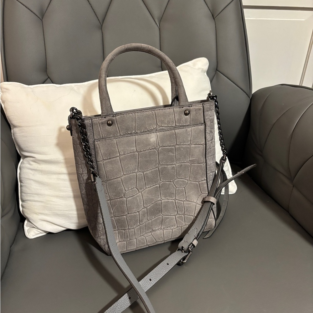 Rebecca Minkoff Gray Textured Tote Bag
